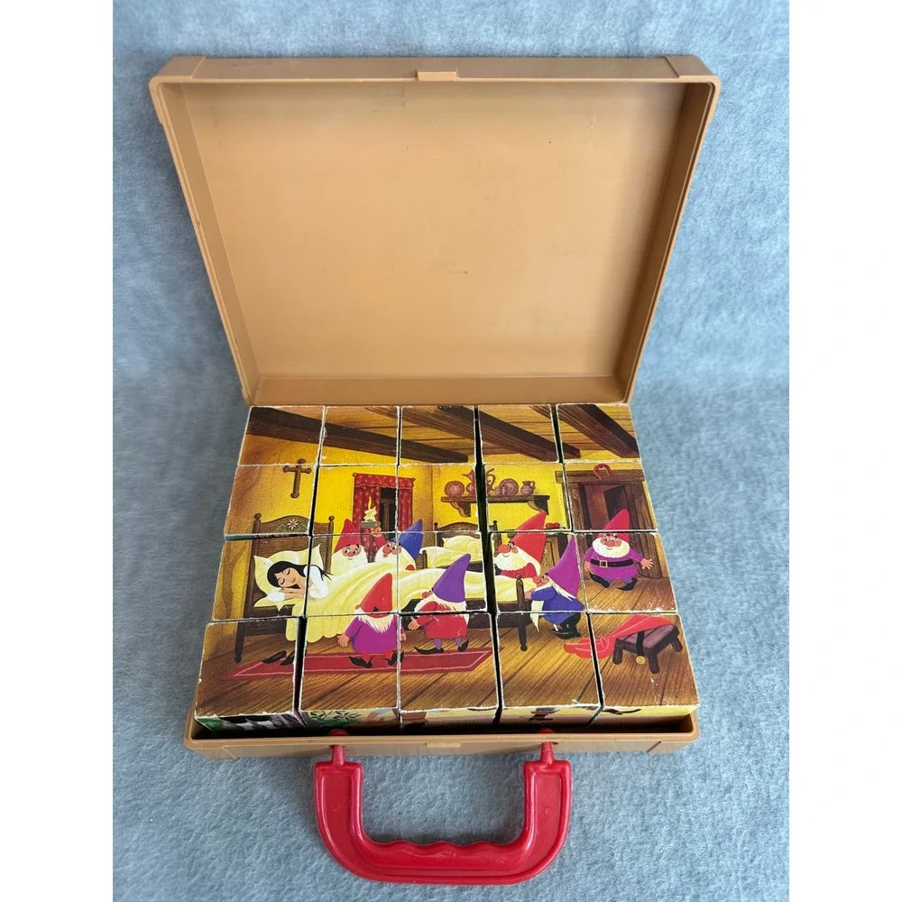 VTG German Eichhorn Wooden Picture Cubes Puzzles‎ Kids West Germany Fairy Tales